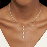 Round Solitaire 4 Prong Pendant Necklace