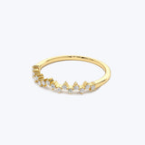 18K Gold Zig Zag Diamond Wedding Band