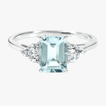 18K Aquamarine Diamond Ring - Intou