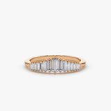 18K Baguette Diamond Tiara Ring - Intou