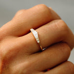 18K Baguette Diamond Tiara Ring - Intou