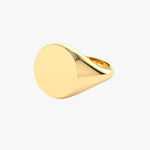 18K Gold Engravable Signet Ring - Intou