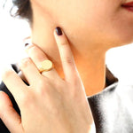 18K Gold Engravable Signet Ring - Intou