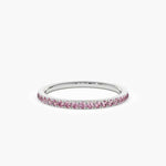 18K Half Eternity Pink Sapphire Ring - Intou