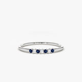 18K Petite Sapphire and Diamond Ring - Intou