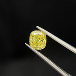 1ct Cushion Cut Fancy Vivid VVS1 Excellent - Intou