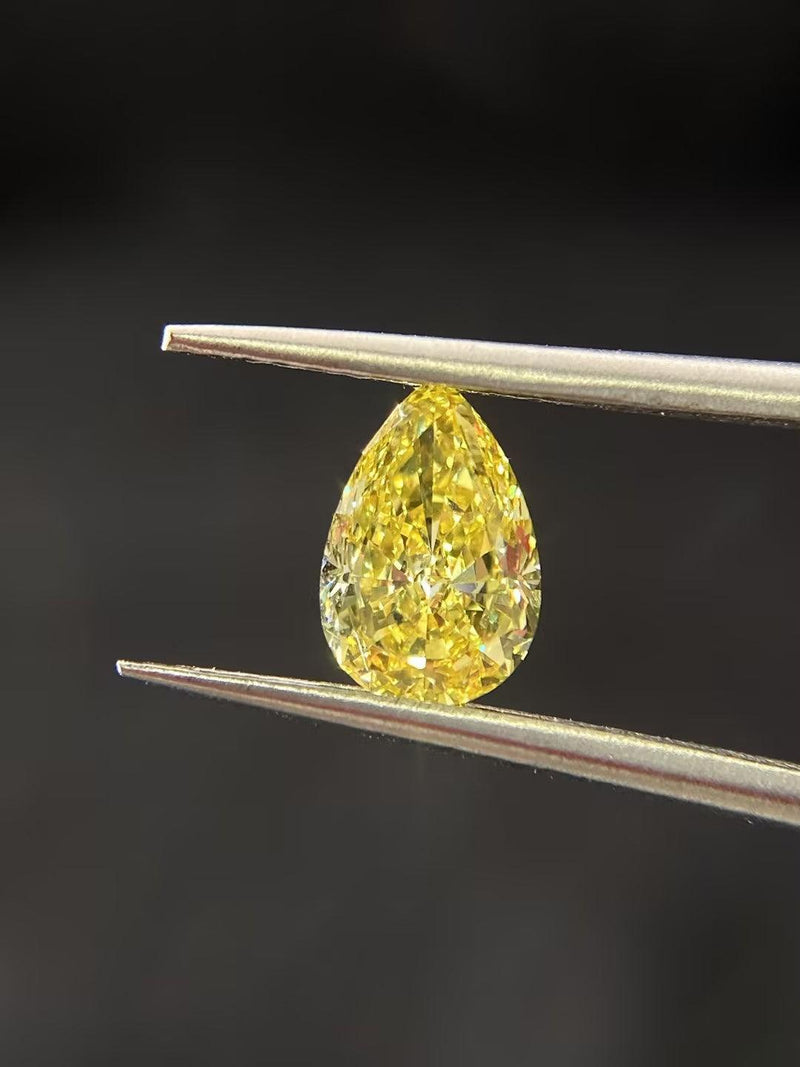 1ct Pear Cut Fancy Intense VS1 Excellent