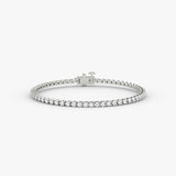 (2.2mm) 3 Prong Diamond Tennis Bracelet - Intou