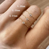 Chic Bezel Twist Ring