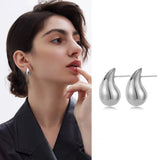 Drop Shape 14K Solid Gold Earrings