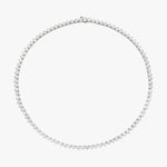 3 Prong Round Tennis Necklace - Intou