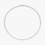 3 Prong Round Tennis Necklace - Intou