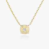 Round Solitaire 4 Prong Pendant Necklace