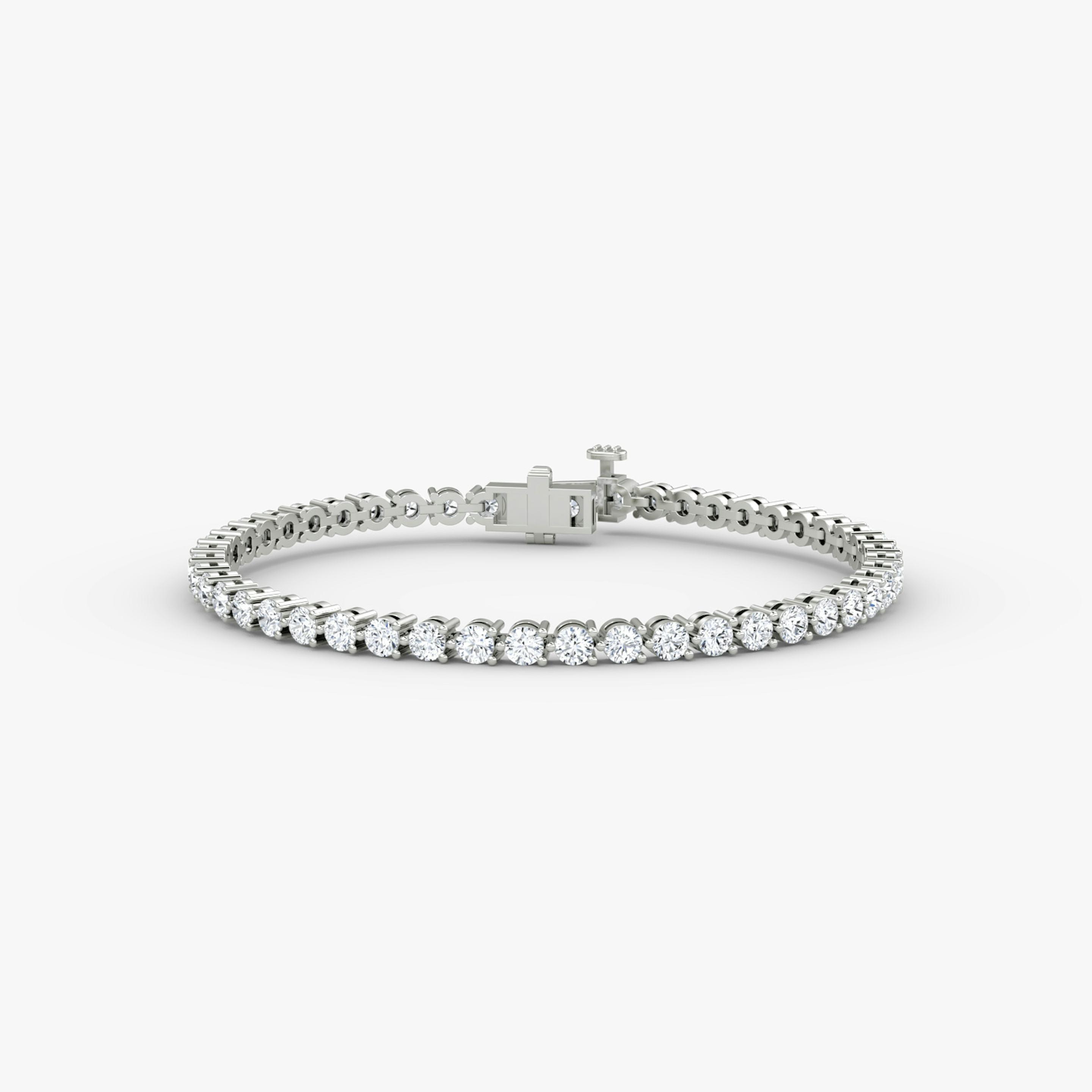 (3mm) 3 Prong Diamond Tennis Bracelet - Intou