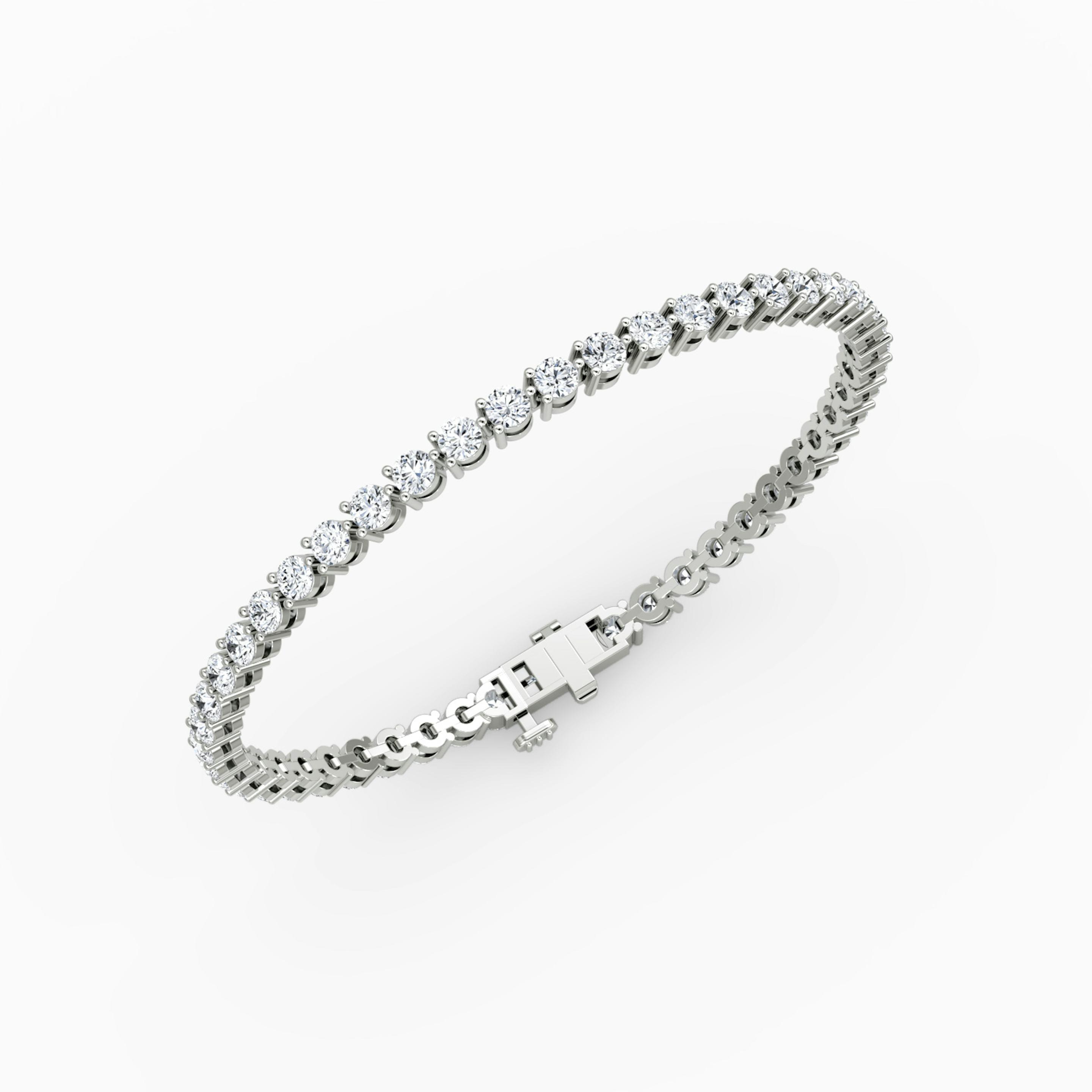 (3mm) 3 Prong Diamond Tennis Bracelet - Intou