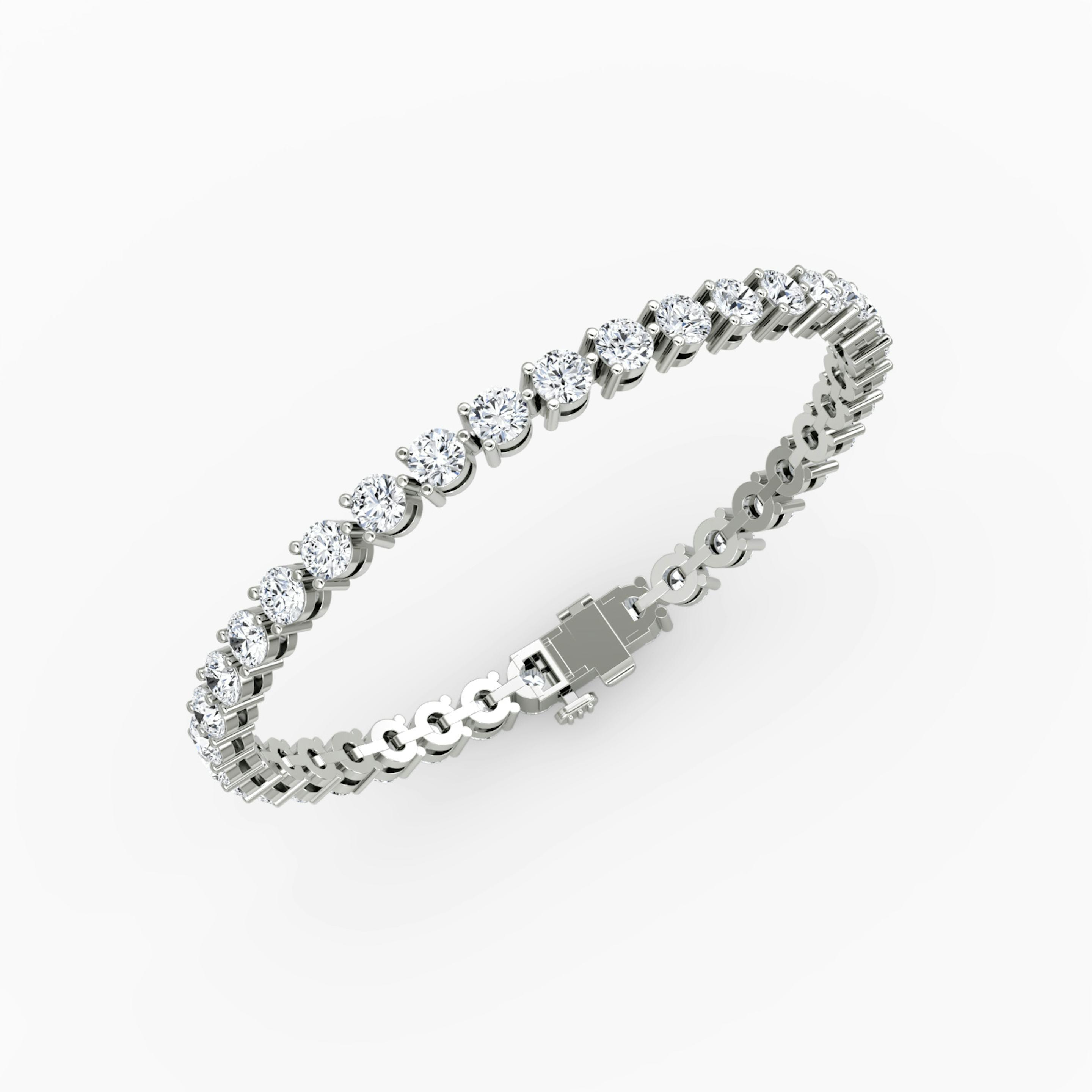 (4.1mm) 3 Prong Tennis Diamond Bracelet - Intou