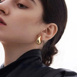 Drop Shape 14K Solid Gold Earrings