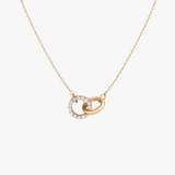 Classical Diamond Connection Pendant Necklace