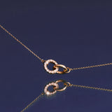 Classical Diamond Connection Pendant Necklace