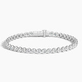 Round Cut Bezel Lab Diamond Tennis Bracelet