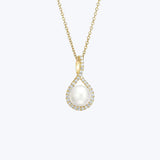 Cultured Pearl Pavé Twist Pendant