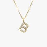 Initial Diamond Pendant Necklace