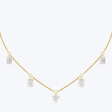 Multi Shape Station Diamond Necklace