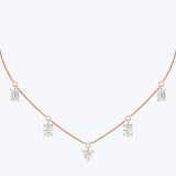 Multi Shape Station Diamond Necklace