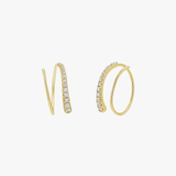 Coil Hoop Diamond Earrings