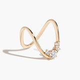 U Cluster Deep Curve Diamond Ring