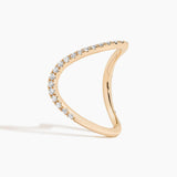 Pave Curve Diamond Ring