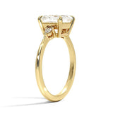 Asscher Cut Aria Three Stone Diamond Engagement Ring - Intou