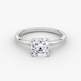 Asscher Solitaire Engagement Ring - Intou