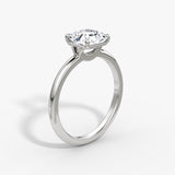 Asscher Solitaire Engagement Ring - Intou