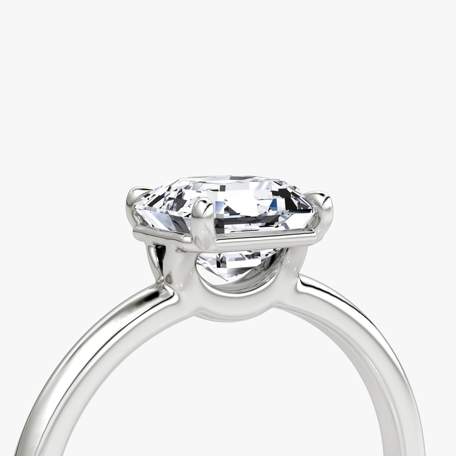 Asscher Solitaire Engagement Ring - Intou