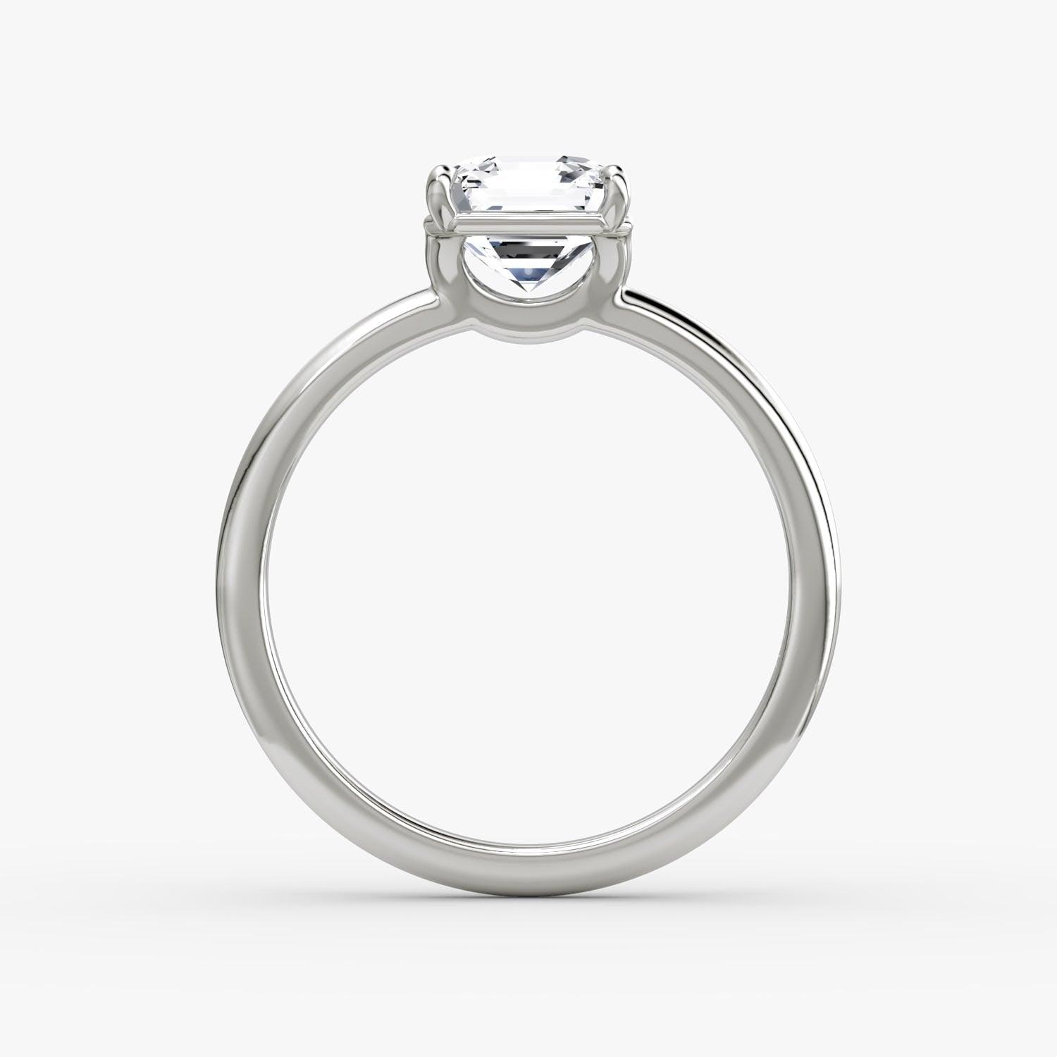 Asscher Solitaire Engagement Ring - Intou