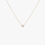 Bezel Solitaire Diamond Pendant Necklace