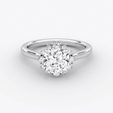 Aurora Halo Cushion Engagement Ring - Intou