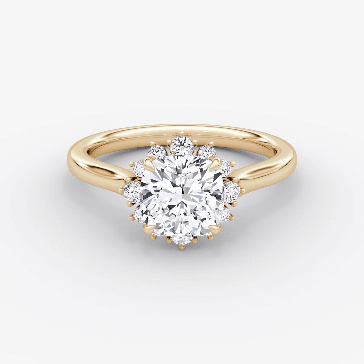 Aurora Halo Cushion Engagement Ring - Intou