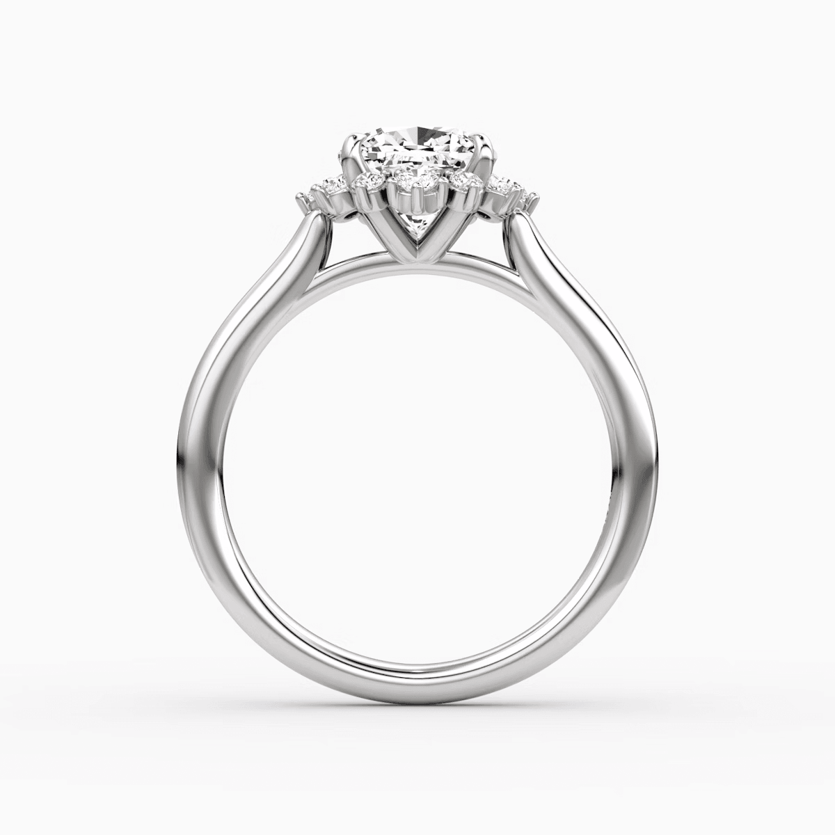 Aurora Halo Cushion Engagement Ring - Intou