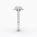 Aurora Halo Cushion Pave Engagement Ring - Intou