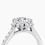 Aurora Halo Cushion Pave Engagement Ring - Intou