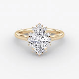 Aurora Halo Oval Engagement Ring - Intou