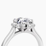 Aurora Halo Oval Engagement Ring - Intou