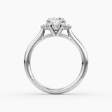 Aurora Halo Oval Engagement Ring - Intou