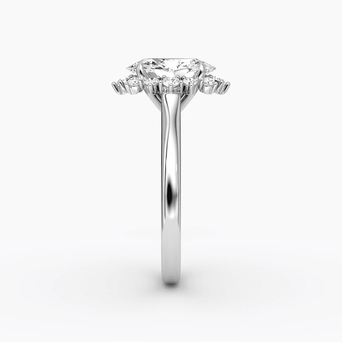 Aurora Halo Oval Engagement Ring - Intou