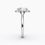 Aurora Halo Oval Engagement Ring - Intou