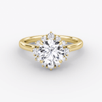 Aurora Halo Round Engagement Ring - Intou