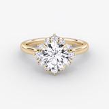 Aurora Halo Round Engagement Ring - Intou