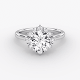 Aurora Halo Round Engagement Ring - Intou